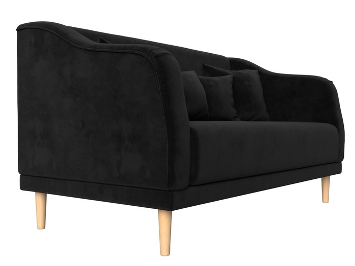 Прямой диван Киото черного цвета - лучшие Прямые диваны в INMYROOM
