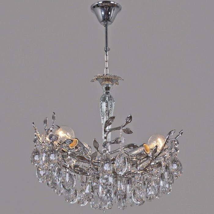 Хрустальная люстра 02474-0.4-06A (металл, цвет хром)