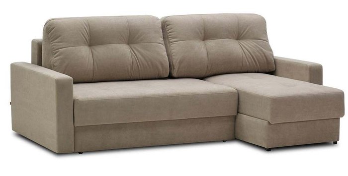 Угловой диван-кровать Сити бежевого цвета