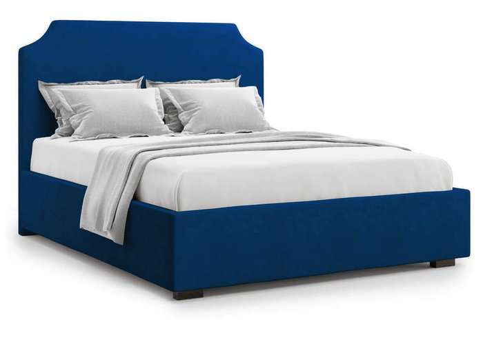 Кровать Izeo без подъемного механизма 180х200 синего цвета - купить Кровати для спальни по цене 40000.0
