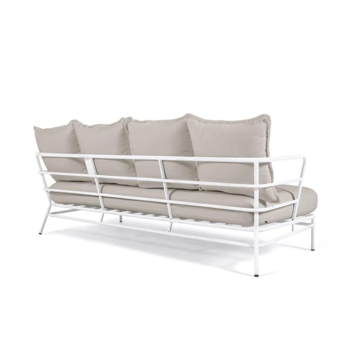 Трехместный диван Mareluz бело-серого цвета - лучшие Прямые диваны в INMYROOM