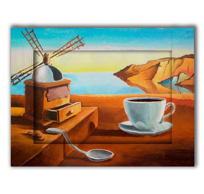 Картина с арт рамой Завтрак 60х80 см