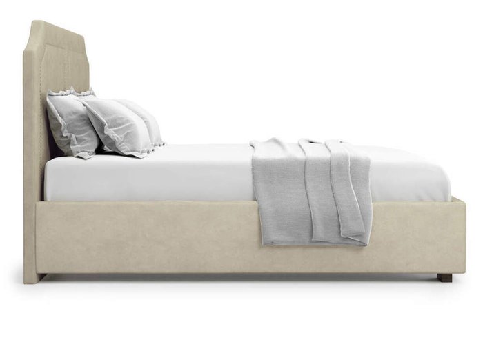 Кровать Lago без подъемного механизма 140х200 бежевого цвета - лучшие Кровати для спальни в INMYROOM