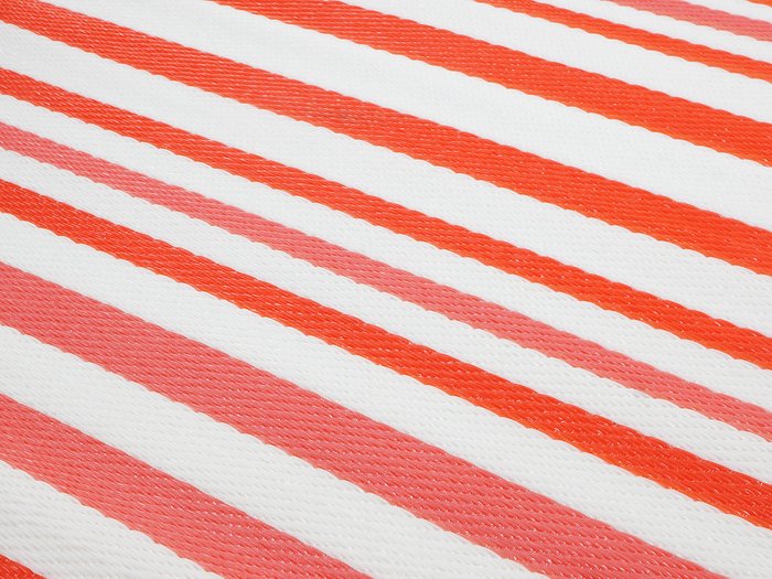 Коврик Stripes бело-оранжевого цвета 120х180 - купить Ковры по цене 1990.0