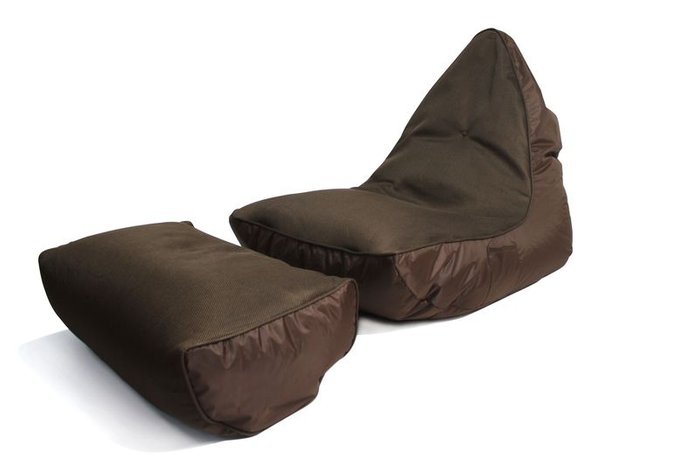 Набор из бескаркасного кресла и пуфа Ambient Lounge PiMP® V.I.P - Choc-O-Holic Brown  (коричневый)