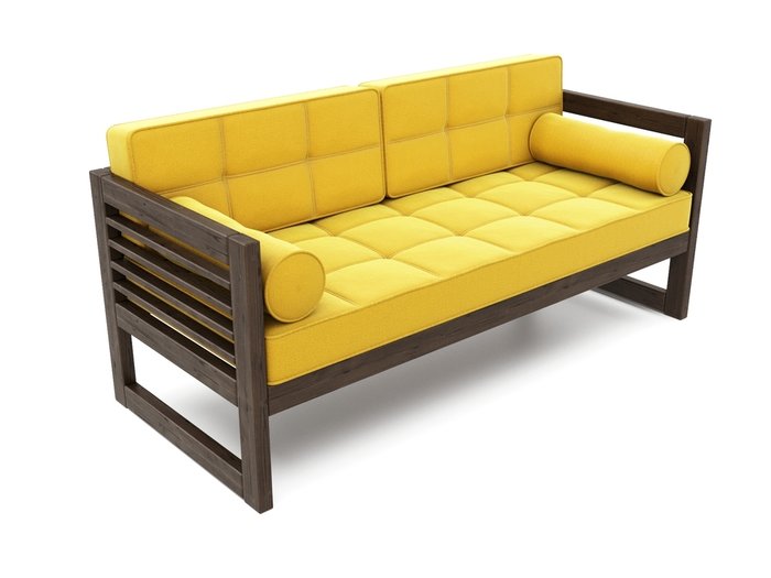 Диван Сега Б желтого цвета - купить Прямые диваны по цене 33990.0
