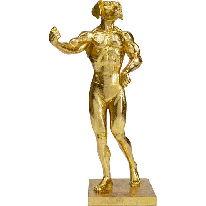 Статуэтка Muscle dog золотого цвета