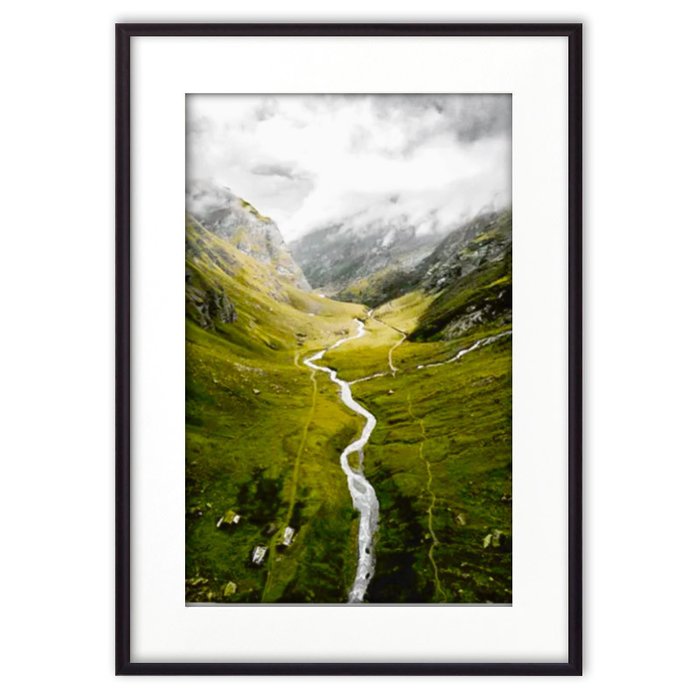 Постер в рамке Альпийская долина 21х30 см