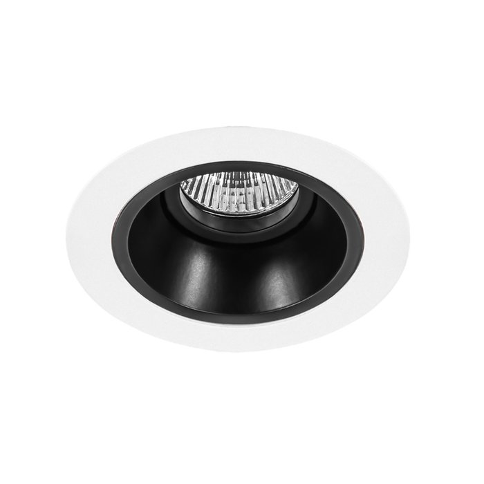 Встраиваемый светильник с рамкой Domino бело-черного цвета - лучшие Встраиваемые споты в INMYROOM