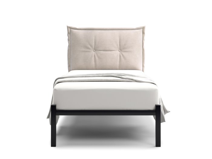Кровать Лофт Cedrino 90х200 бежевого цвета без подъемного механизма - купить Кровати для спальни по цене 11000.0
