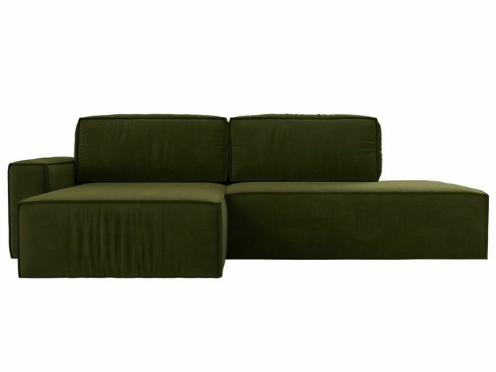 Угловой диван-кровать Прага модерн зеленого цвета левый угол - купить Угловые диваны по цене 78999.0