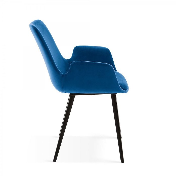 Стул Hermann из велюра синего цвета - купить Обеденные стулья по цене 22990.0