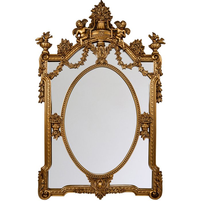 Настенное зеркало Барберини золотого цвета