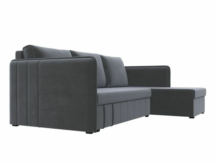 Угловой диван-кровать Слим серого цвета правый угол - лучшие Угловые диваны в INMYROOM