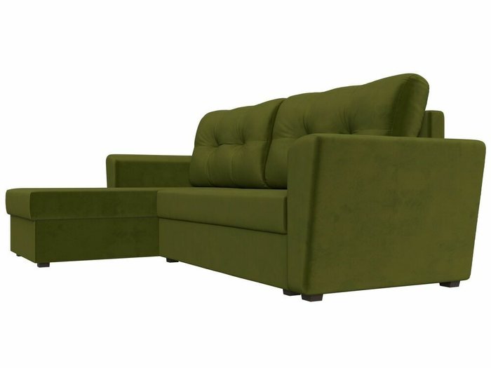 Угловой диван-кровать Амстердам лайт зеленого цвета левый угол - лучшие Угловые диваны в INMYROOM
