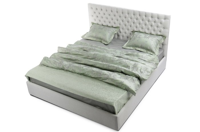 Кровать Vision 140х200 с подъемным механизмом и ортопедической решеткой светло-серого цвета - купить Кровати для спальни по цене 126705.0