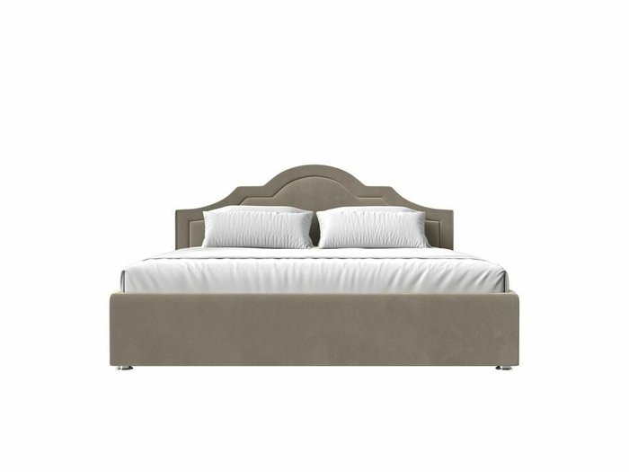 Кровать Афина 200х200 бежевого цвета с подъемным механизмом  - купить Кровати для спальни по цене 81999.0