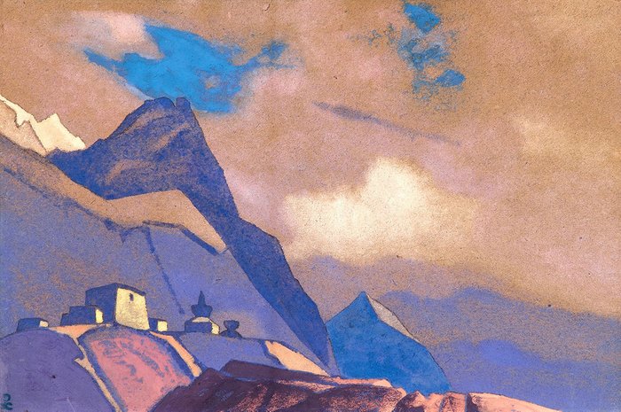 Картина (репродукция, постер): Тибет. У Брахмапутры, 1936 - Николай Рерих