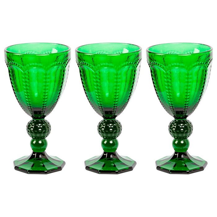 Набор из шести бокалов Меркури изумрудного цвета - купить Бокалы и стаканы по цене 3700.0