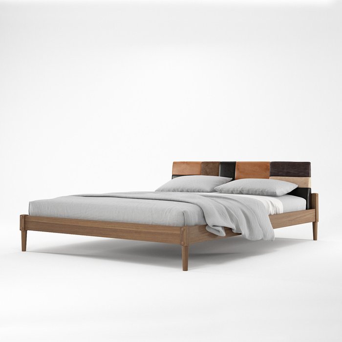 Кровать Karpenter "Katchwork Queen" с каркасом из массива тика 160x200  - купить Кровати для спальни по цене 153320.0