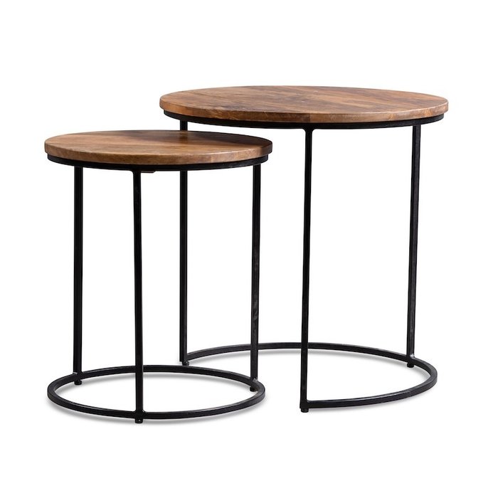 Набор из двух кофейных столиков До на металлических основаниях - купить Кофейные столики по цене 18900.0