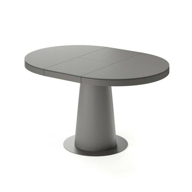Раздвижной обеденный стол Мирах S темно-серого цвета - лучшие Обеденные столы в INMYROOM