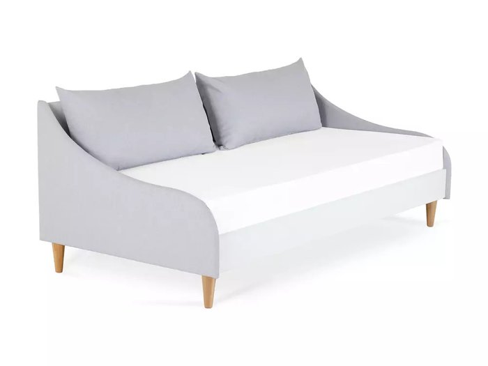 Кровать Rili 90х190 бело-серого цвета - купить Кровати для спальни по цене 35730.0