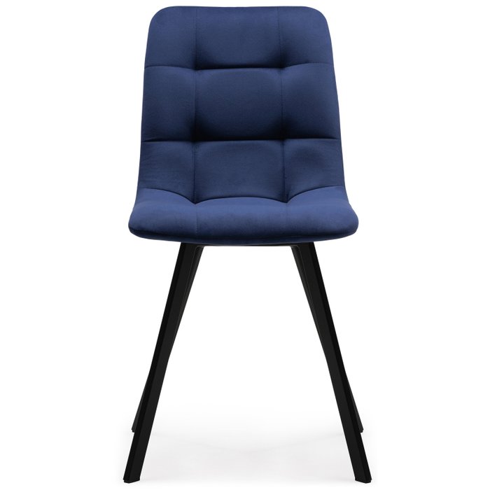 Стул Чилли синего цвета на черных ножках - купить Обеденные стулья по цене 4190.0