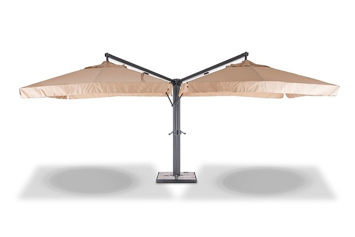 Двухкупольный зонт Рим на металлической опоре