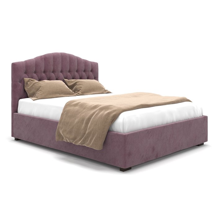 Кровать Hannah с подъемным механизмом сиреневого цвета 200х200