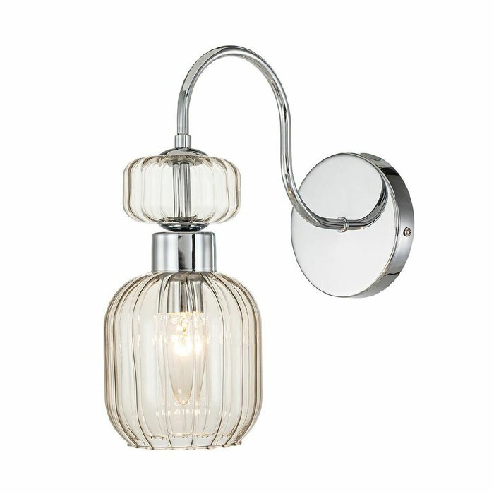 Бра Gloss 1141/1A Chrome/Beige (стекло, цвет бежевый) Бра Gloss 1141/1A Chrome/Beige (стекло, цвет бежевый)