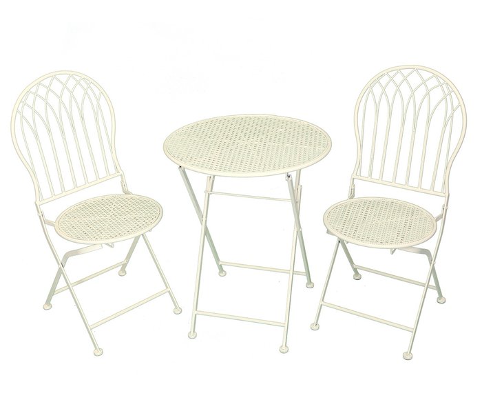 набор из столика и 2 стульев бежевого цвета