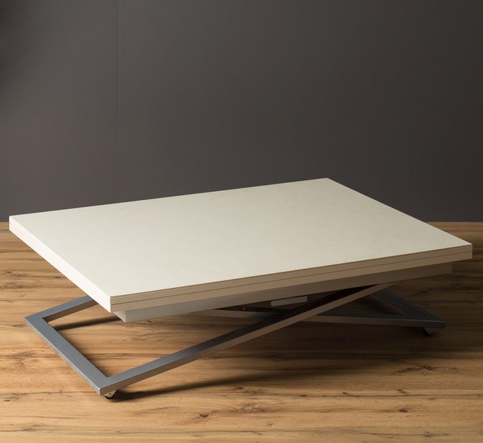 Стол трансформер Compact из керамогранита цвета аворио  - купить Обеденные столы по цене 43990.0