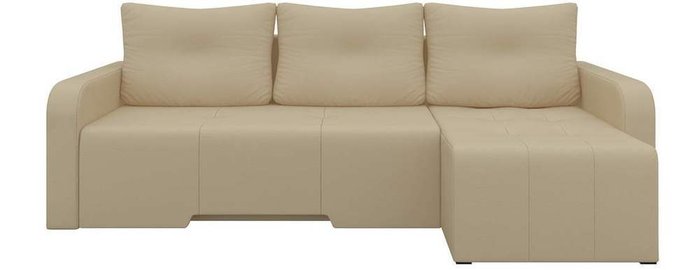 Угловой диван-кровать Манхеттен бежевого цвета (экокожа) - купить Угловые диваны по цене 25590.0