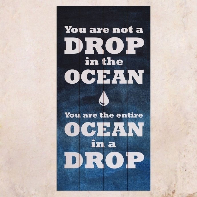 Картина на дереве Ocean in a Drop