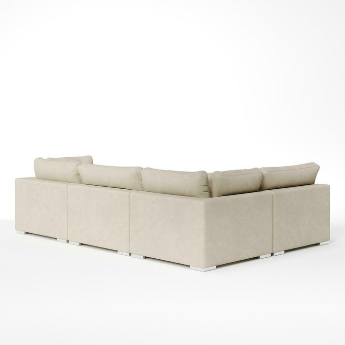 Модульный угловой диван Шерет бело-молочного цвета - купить Угловые диваны по цене 250200.0