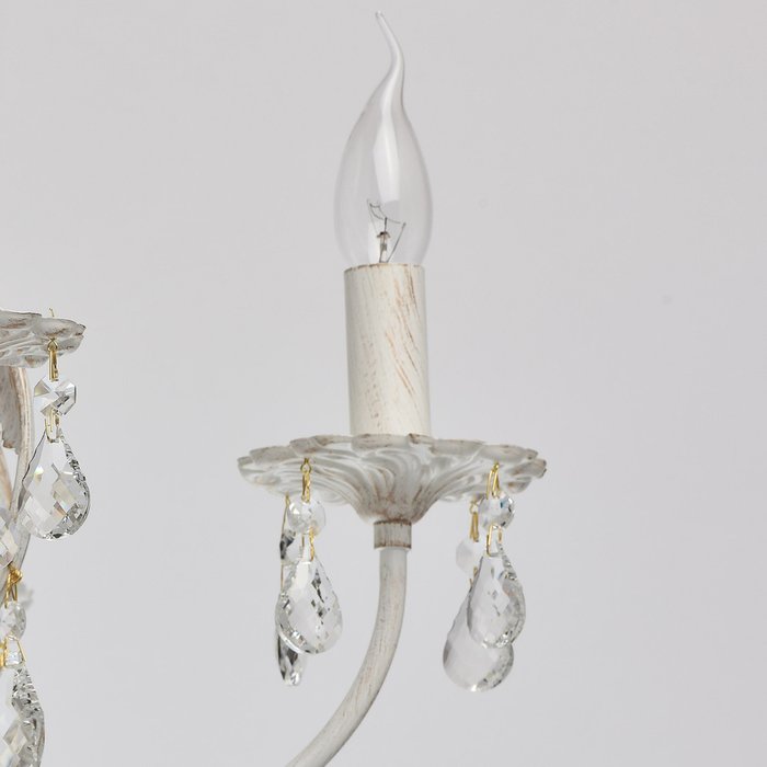 Подвесная люстра Свеча белого цвета - купить Подвесные люстры по цене 17960.0