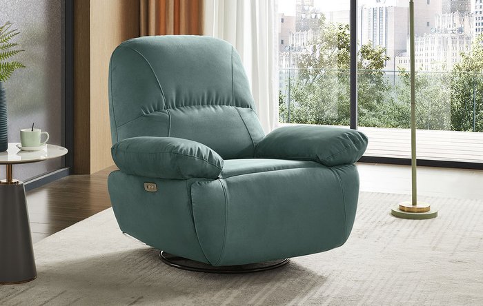 Кресло-реклайнер Beverly темно-бирюзового цвета - купить Интерьерные кресла по цене 79517.0