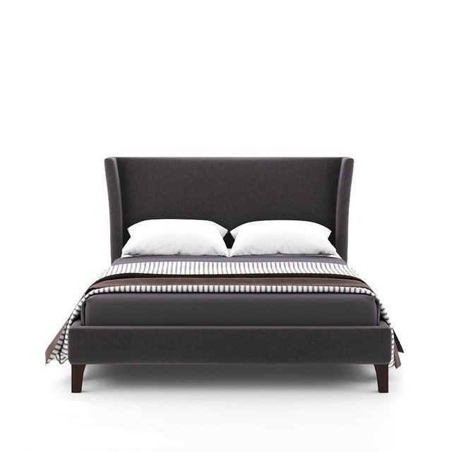 Кровать Zach 140х200 темно-коричневого цвета - купить Кровати для спальни по цене 90100.0