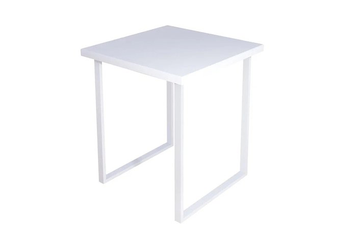 Обеденный стол Loft 70х70 белого цвета