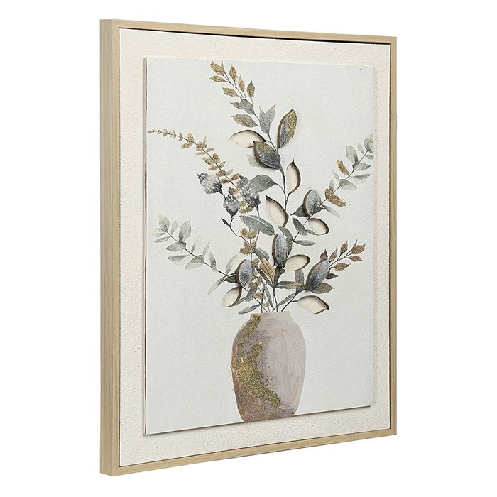 Панно декоративное Eucalyptus 40х50 бежевого цвета - купить Декор стен по цене 2900.0 Панно декоративное Eucalyptus 40х50 бежевого цвета - купить Декор стен по цене 2900.0