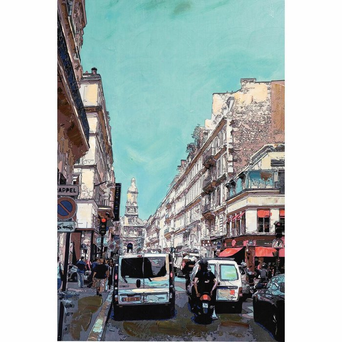 Картина Paris District на холсте цвет мультиколор