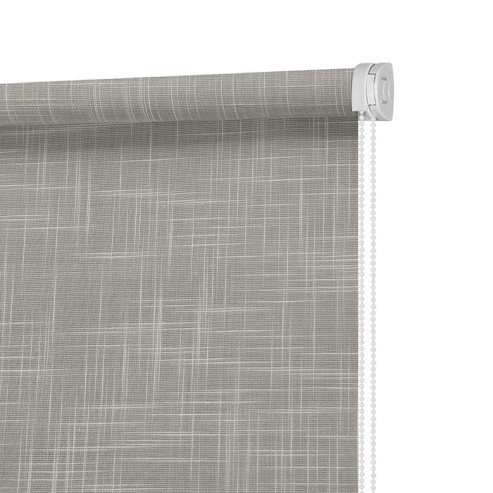 Рулонная штора Миниролл Шантунг серого цвета 40x160