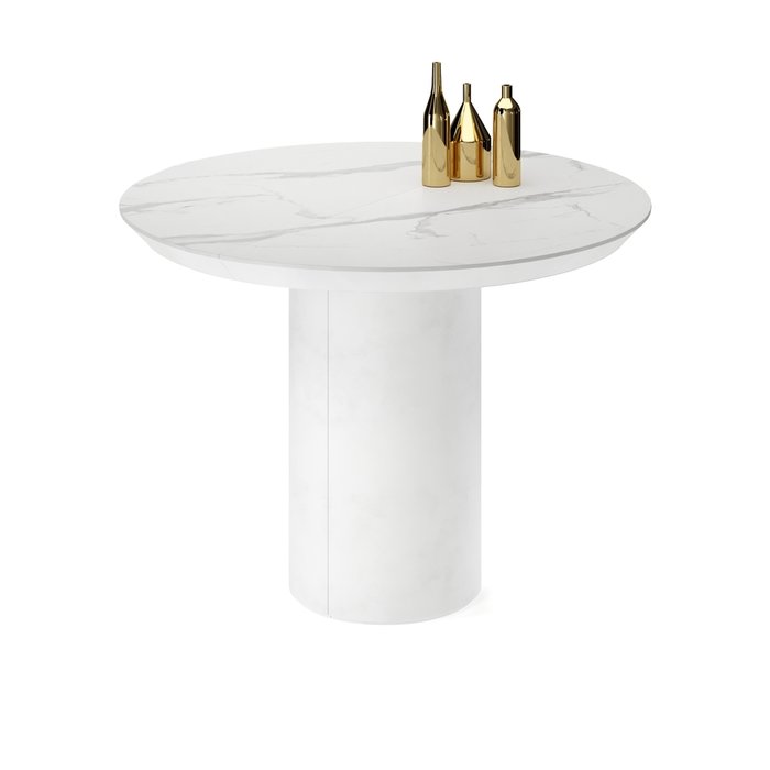 Обеденный стол раздвижной Ансер L белого цвета - лучшие Обеденные столы в INMYROOM