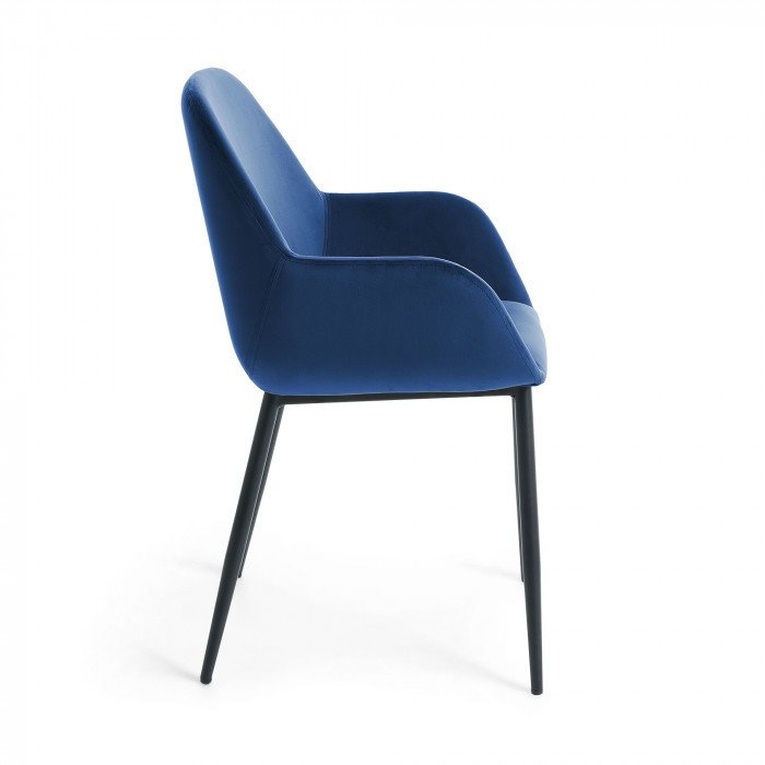 Стул Koon с обивкой синего цвета - купить Обеденные стулья по цене 21990.0