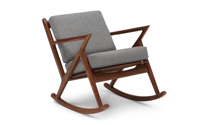 Кресло-качалка серого цвета