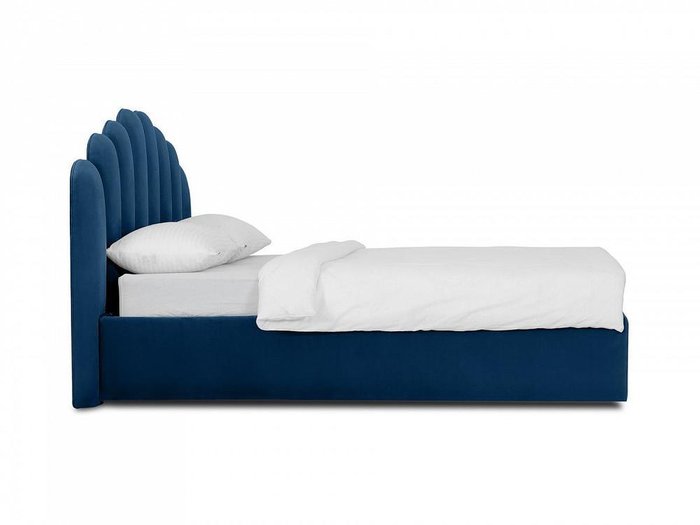 Кровать Queen Sharlotta 160х200 темно-синего цвета с подъемным механизмом - лучшие Кровати для спальни в INMYROOM