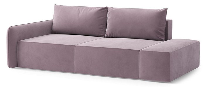 Диван-кровать Портленд лилового цвета с банкеткой правой Диван-кровать Портленд лилового цвета с банкеткой правой