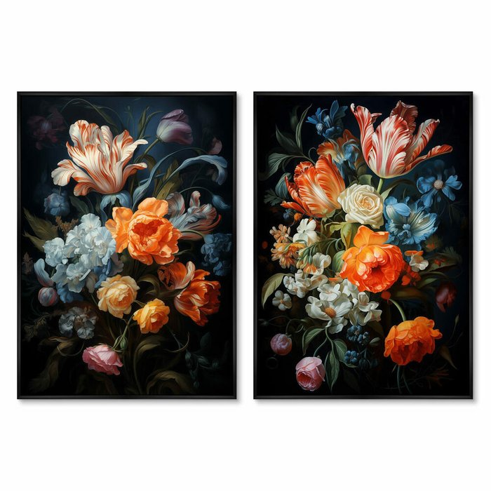 Набор из двух репродукций картин Ramo de flores, 2024г.