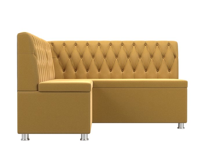 Кухонный угловой диван Мирта желтого цвета левый угол - купить Угловые диваны по цене 36999.0